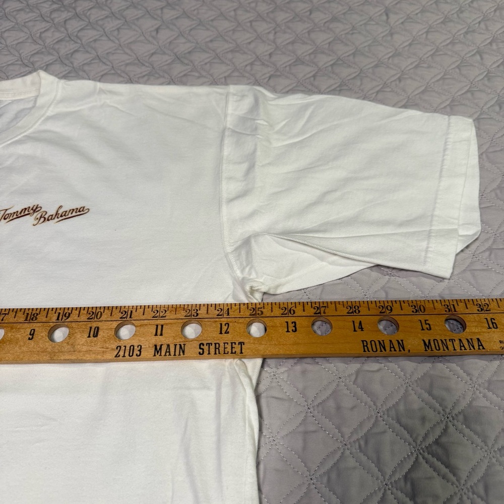 Tommy Bahama Men’s White Short Sleeve Tee - size XL - Picture 4 of 10